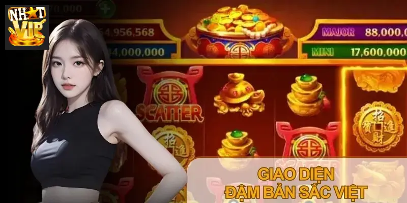 Giao diện game Nổ hũ Ông Đồ Nhatvip mang đậm bản sắc văn hóa Việt