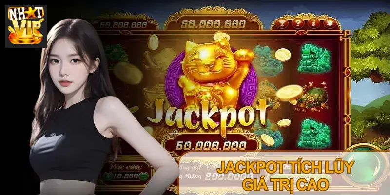 Giao diện game Nổ hũ Mèo Chiêu Tài Nhatvip với chú mèo Maneki Neko may mắn